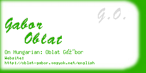 gabor oblat business card